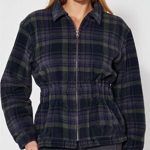 Vintage‎ Alps Teddy Bear Fleece Cinch waist Coat Size M